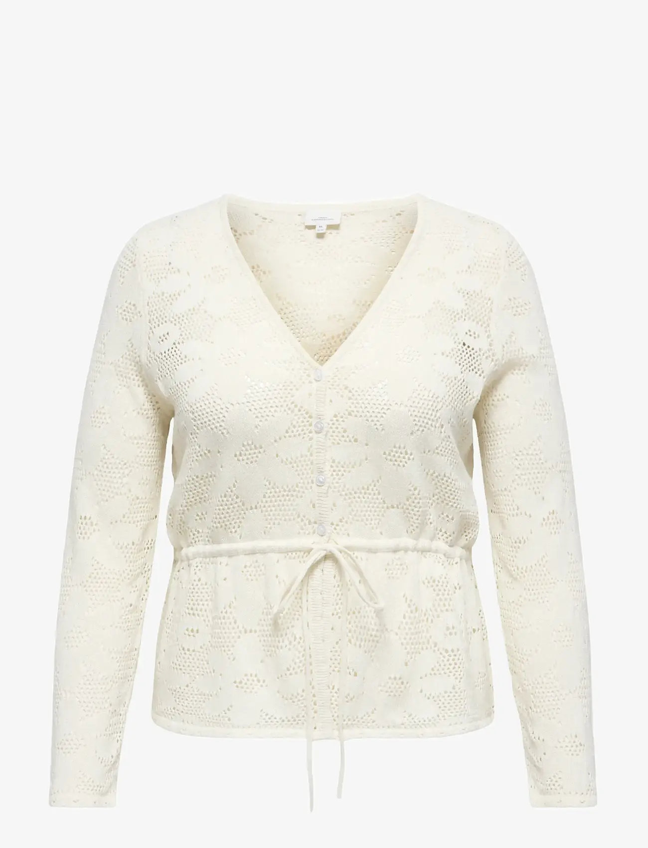 ONLY Carmakoma - CARISABELLA LIFE LS FITTED CARDIGAN KNT - cardigans - cloud dancer - 1