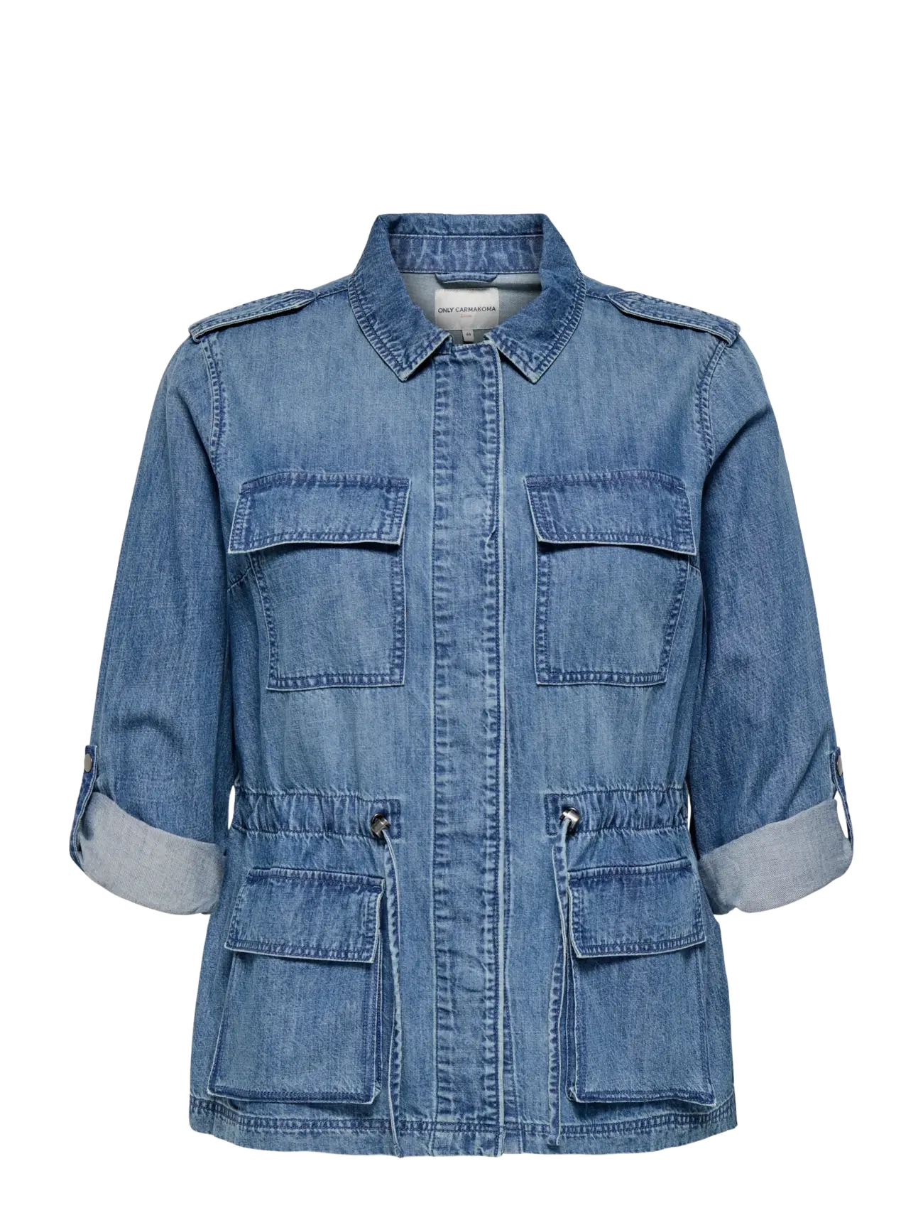 ONLY Carmakoma CARKENYA L/S UTILITY DNM JKT AKM - Jassen & Mantels - MEDIUM BLUE DENIM / blue
