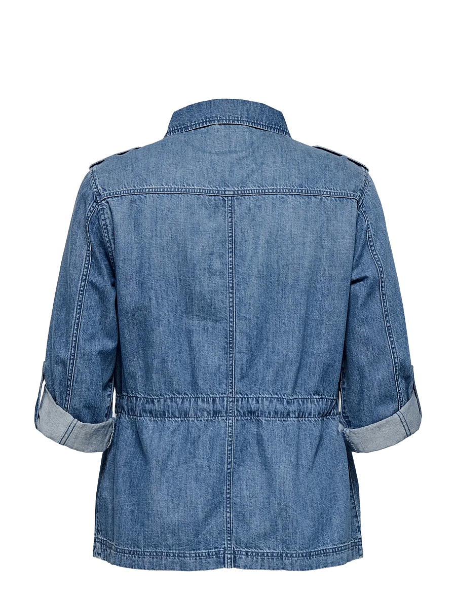 ONLY Carmakoma - CARKENYA L/S UTILITY DNM JKT AKM - vorjakkar - medium blue denim - 2