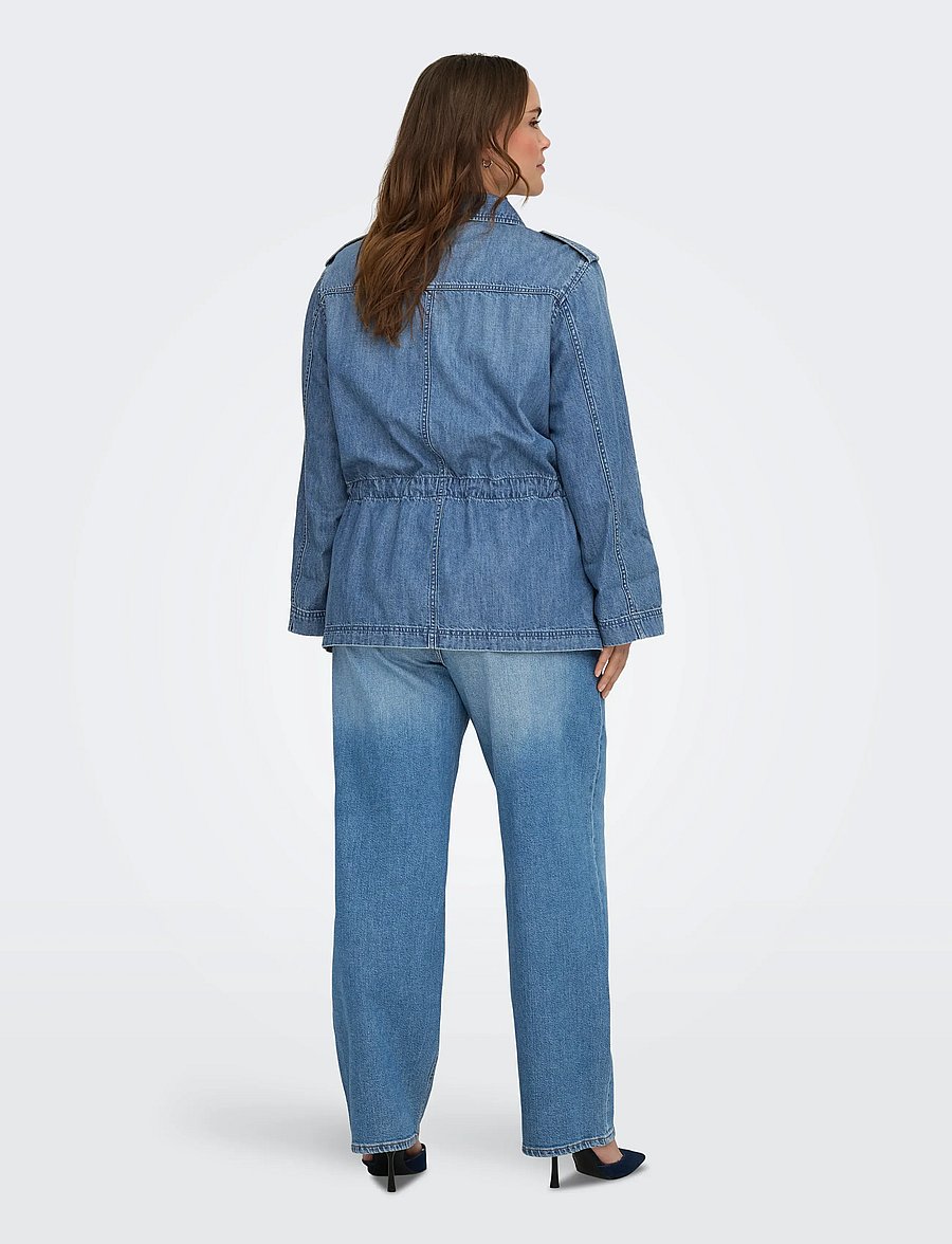 ONLY Carmakoma - CARKENYA L/S UTILITY DNM JKT AKM - vorjakkar - medium blue denim - 3