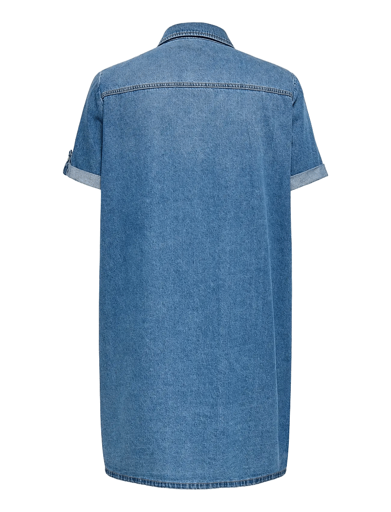 ONLY Carmakoma - CARLISA S/S DNM DRESS GUA NOOS - hemdkleider - medium blue denim - 2