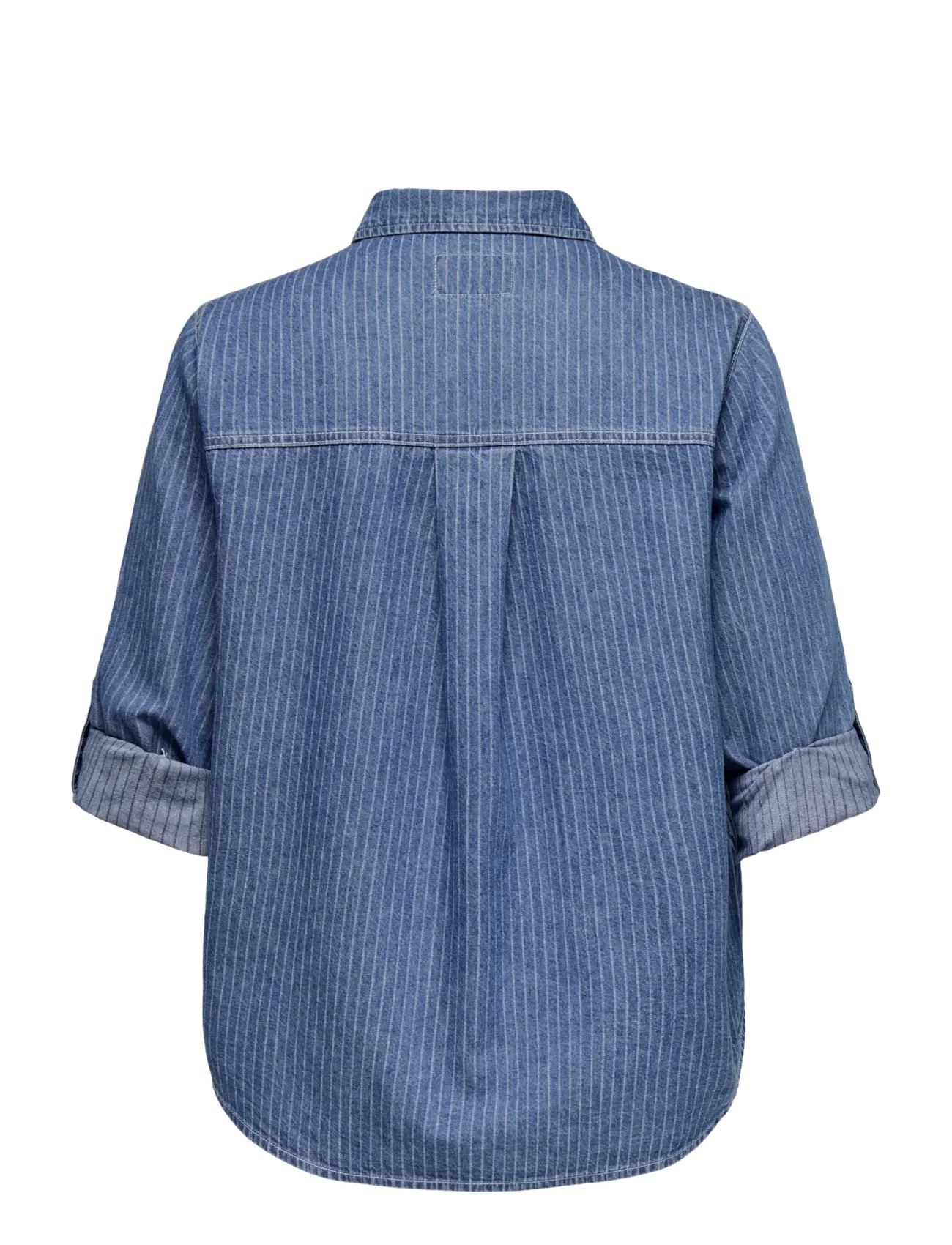 ONLY Carmakoma - CARYASMIN L/S STRIPE SHIRT DNM - medium blue denim - 1