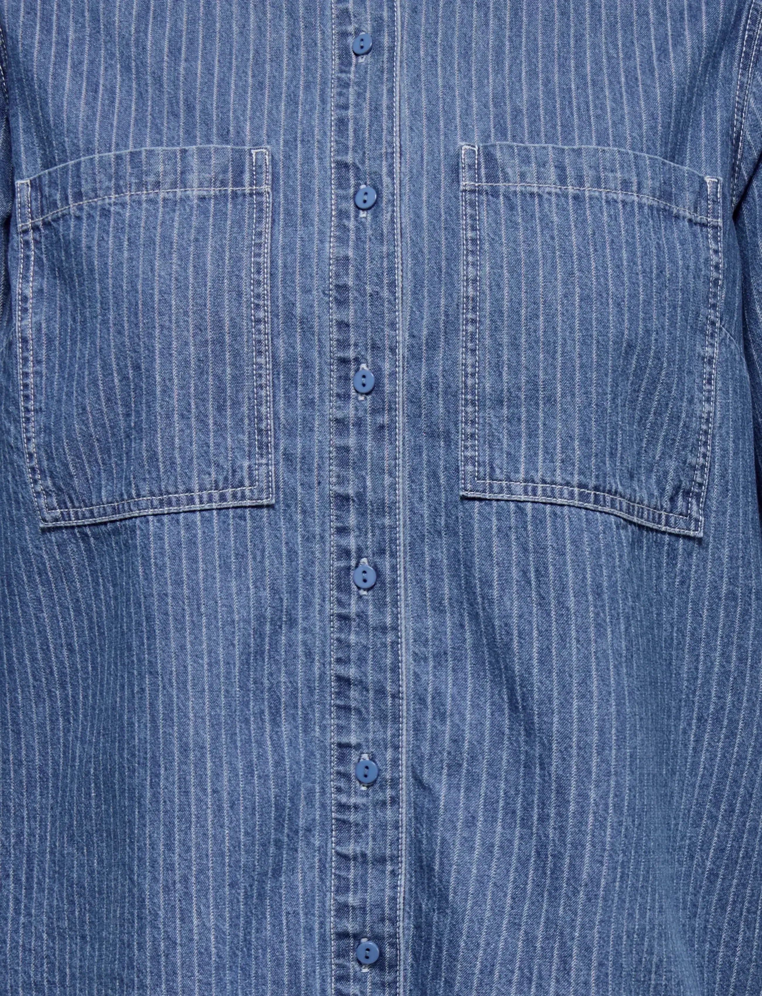 ONLY Carmakoma - CARYASMIN L/S STRIPE SHIRT DNM - medium blue denim - 3