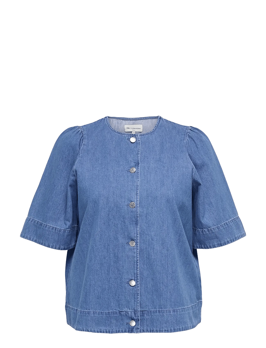 ONLY Carmakoma - CARASTRA SS DNM SHIRT QYT - denimskjorter - medium blue denim - 1