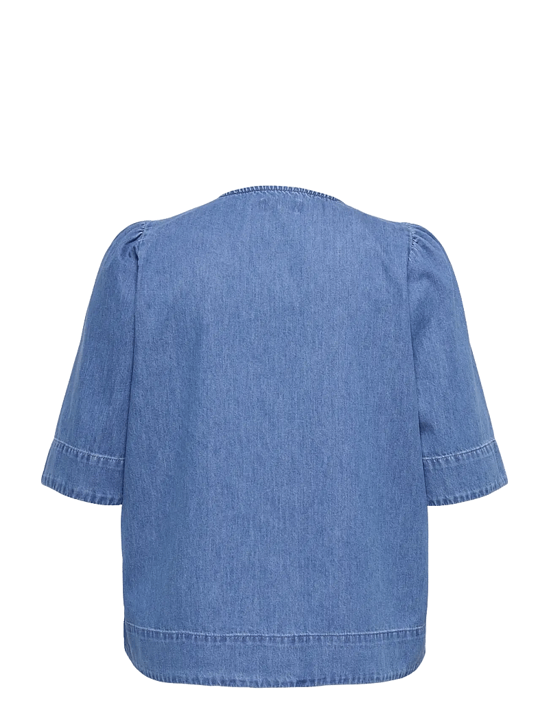 ONLY Carmakoma - CARASTRA SS DNM SHIRT QYT - jeanshemden - medium blue denim - 2