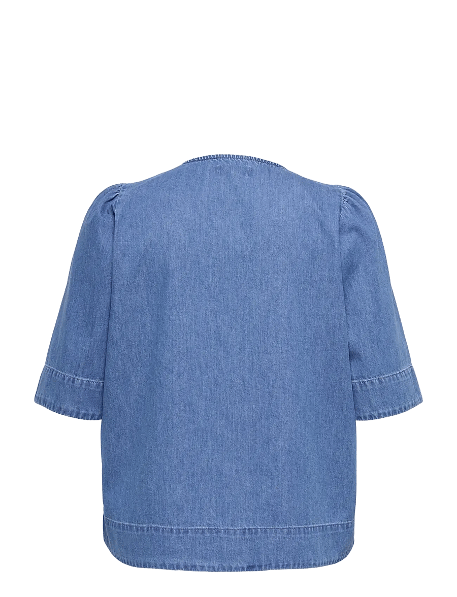 ONLY Carmakoma - CARASTRA SS DNM SHIRT QYT - denimskjorter - medium blue denim - 2