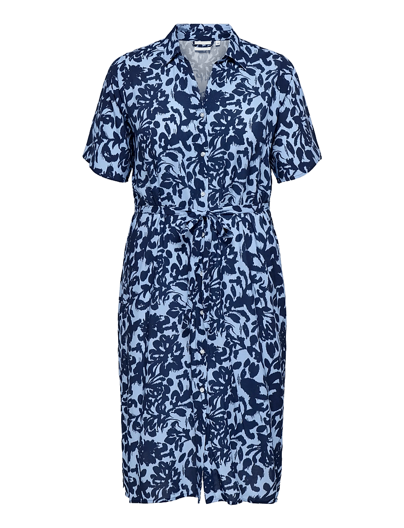ONLY Carmakoma - CARYASMIN S/S SHIRT DRESS WVN NOOS - särkkleidid - serenity - 1