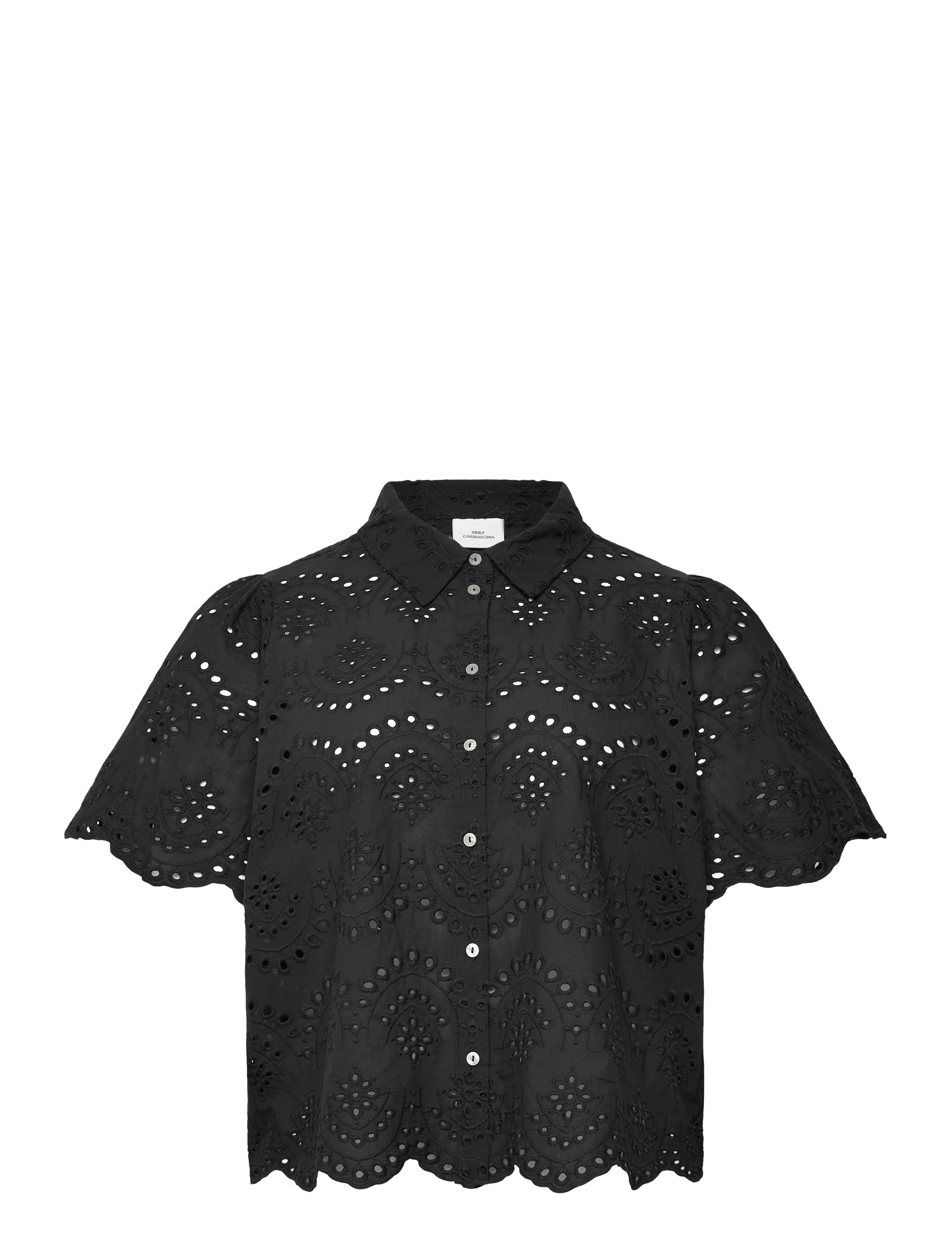 ONLY Carmakoma CARVALAIS S/S SHIRT WVN NOOS - Riided - BLACK / black