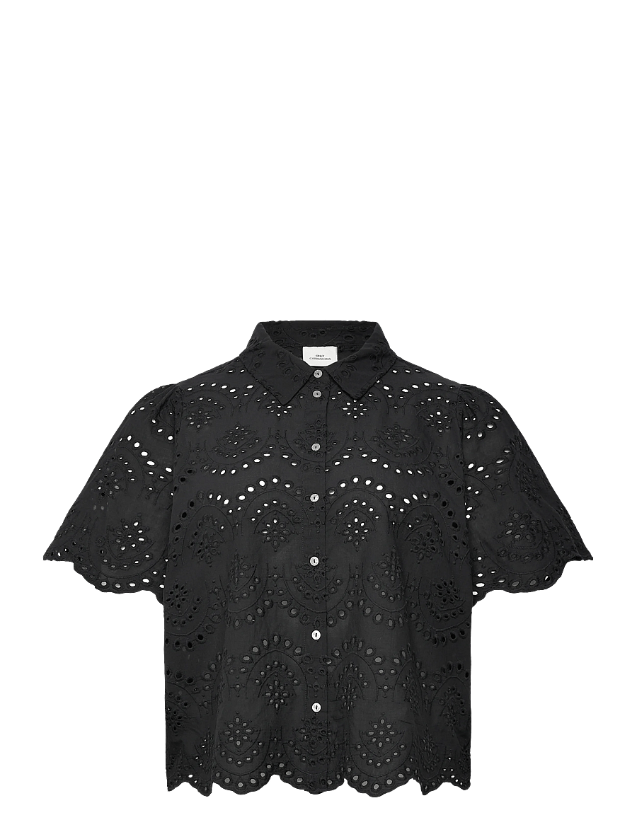 ONLY Carmakoma - CARVALAIS S/S SHIRT WVN NOOS - black - 1