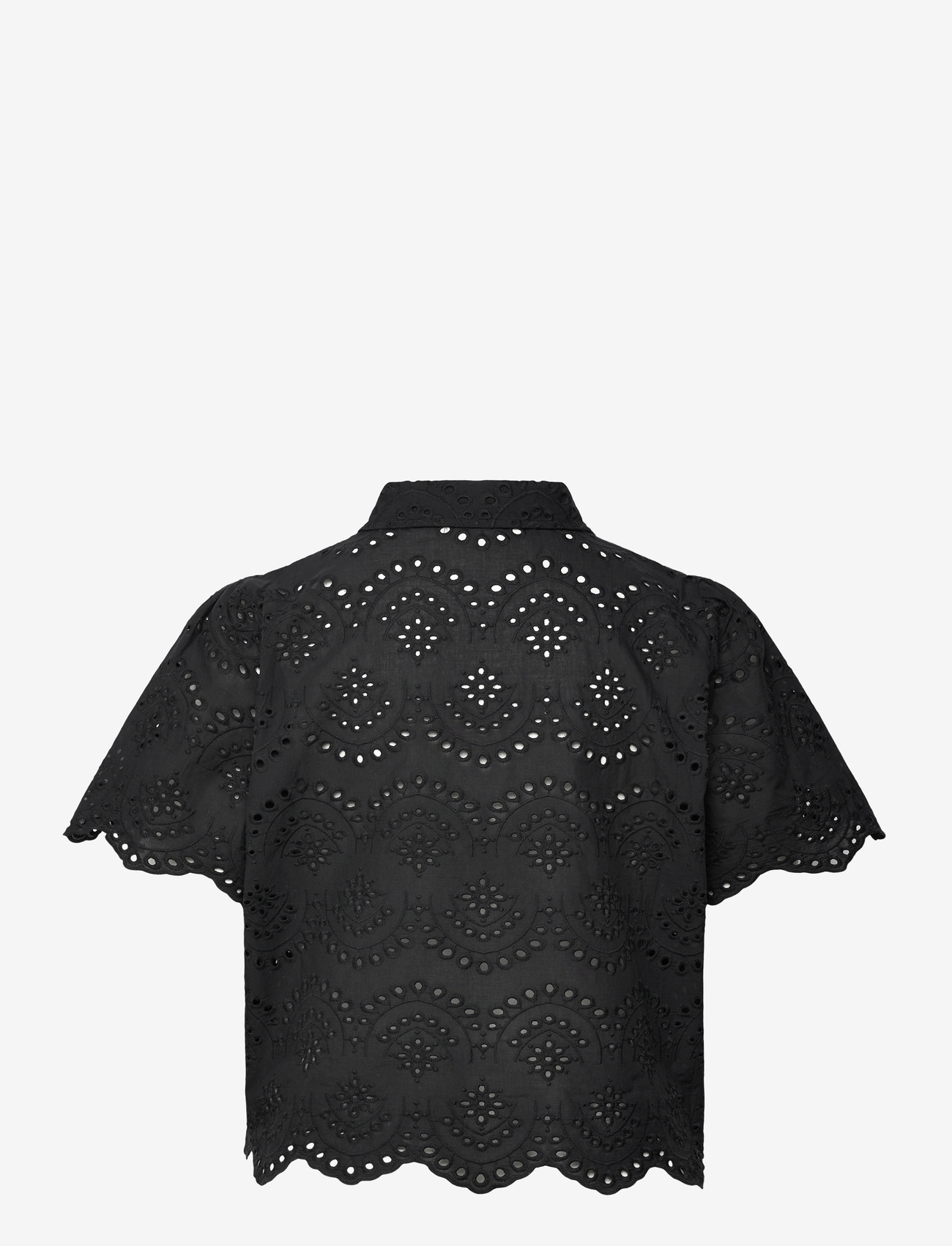 ONLY Carmakoma - CARVALAIS S/S SHIRT WVN NOOS - kurzärmlige hemden - black - 2