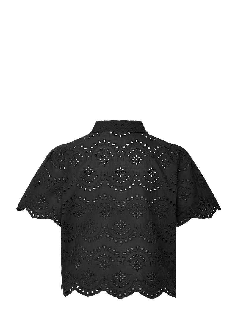 ONLY Carmakoma - CARVALAIS S/S SHIRT WVN NOOS - kurzärmlige hemden - black - 2