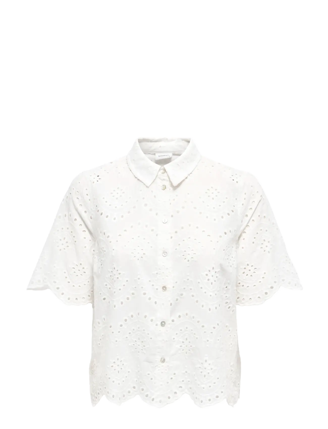 ONLY Carmakoma CARVALAIS S/S SHIRT WVN NOOS - Bluser & Skjorter - CLOUD DANCER / white