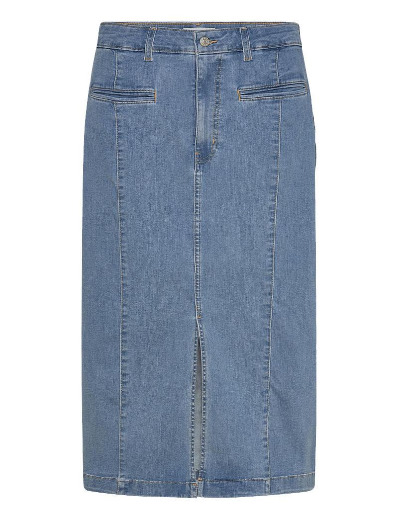 ONLY Carmakoma - CARENYA MIDI SKIRT DNM - jeansröcke - medium blue denim - 0