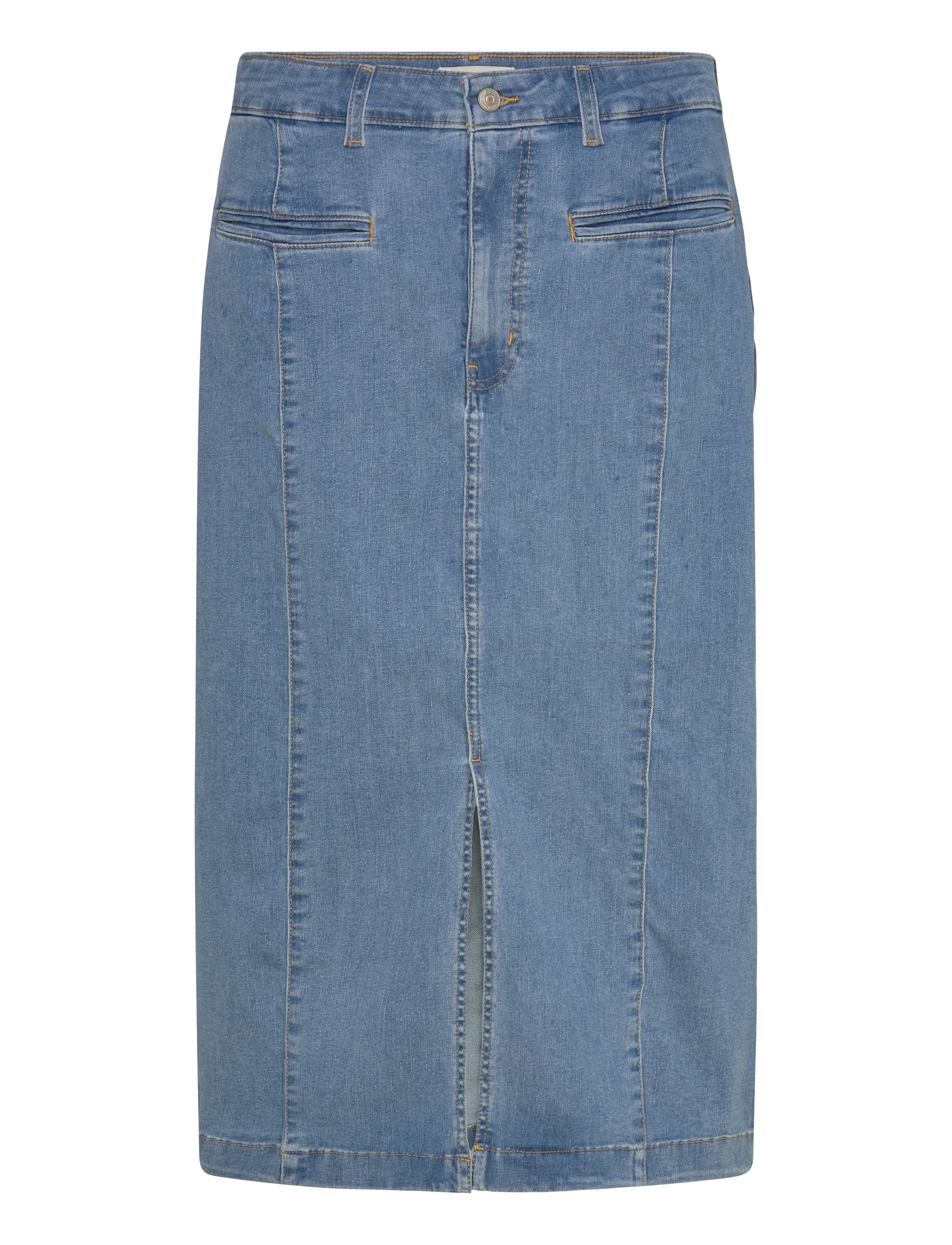 ONLY Carmakoma CARENYA MIDI SKIRT DNM - Transitional Layering - MEDIUM BLUE DENIM / blue
