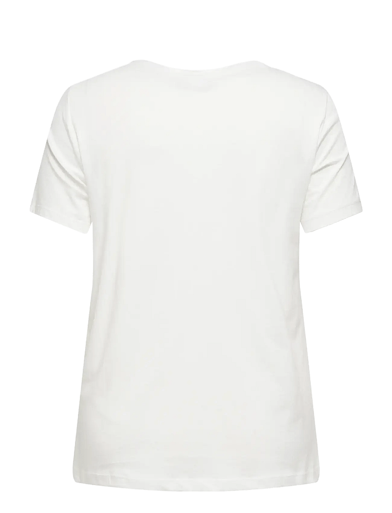 ONLY Carmakoma - CARDANIELLE LIFE S/S O-NECK REG TEE JRS - t-shirts - cloud dancer - 2