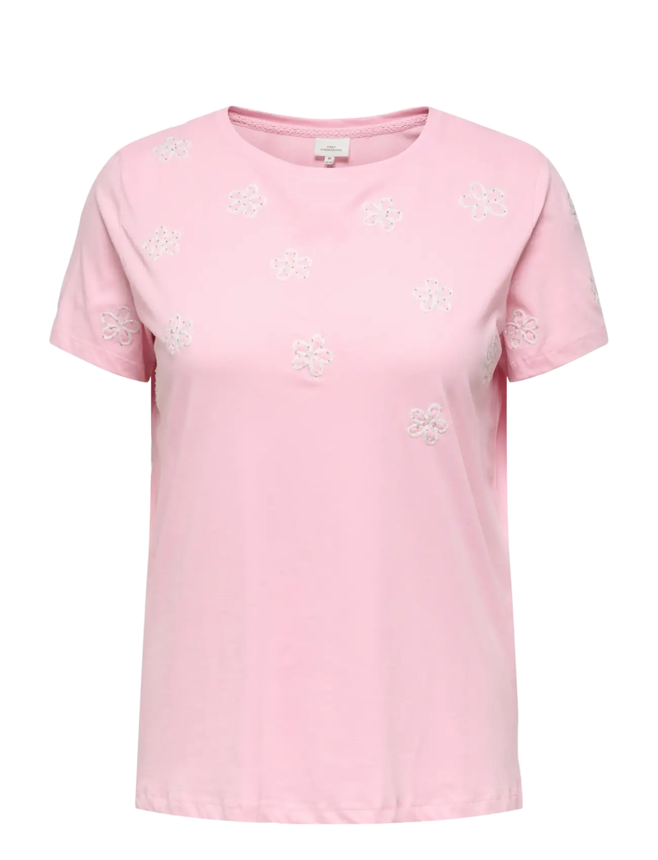 ONLY CARMAKOMA Cardanielle Life S/S O-Neck Reg Tee Jrs Pink - 50-52 - Damen