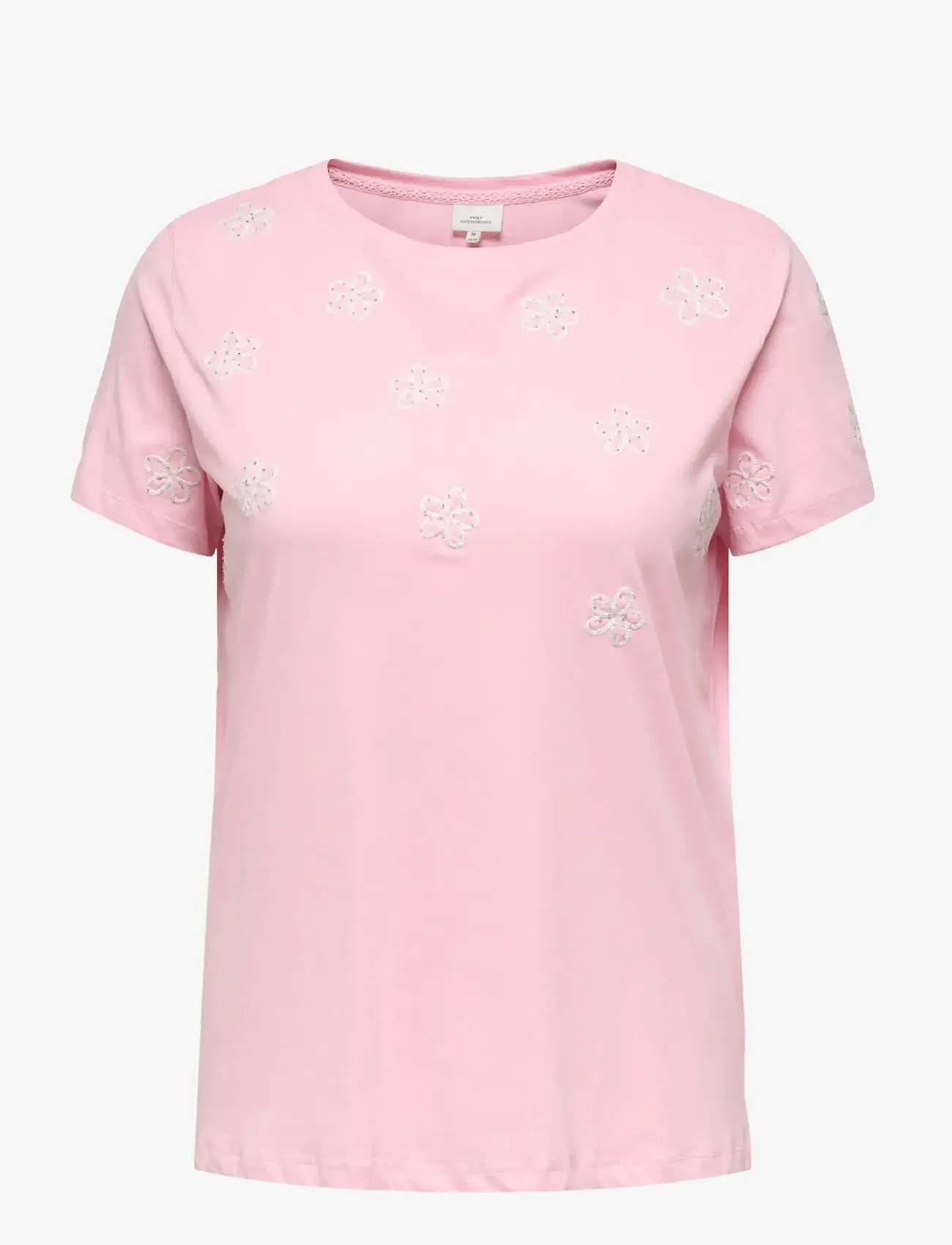 ONLY Carmakoma - CARDANIELLE LIFE S/S O-NECK REG TEE JRS - t-shirts - romance rose - 0