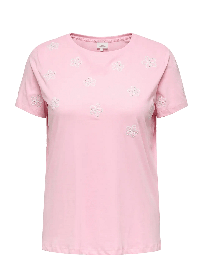 ONLY Carmakoma - CARDANIELLE LIFE S/S O-NECK REG TEE JRS - t-shirts - romance rose - 0