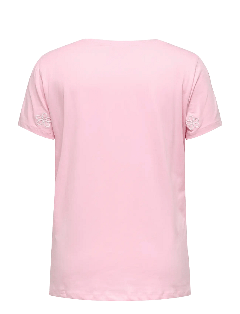 ONLY Carmakoma - CARDANIELLE LIFE S/S O-NECK REG TEE JRS - t-shirts - romance rose - 1