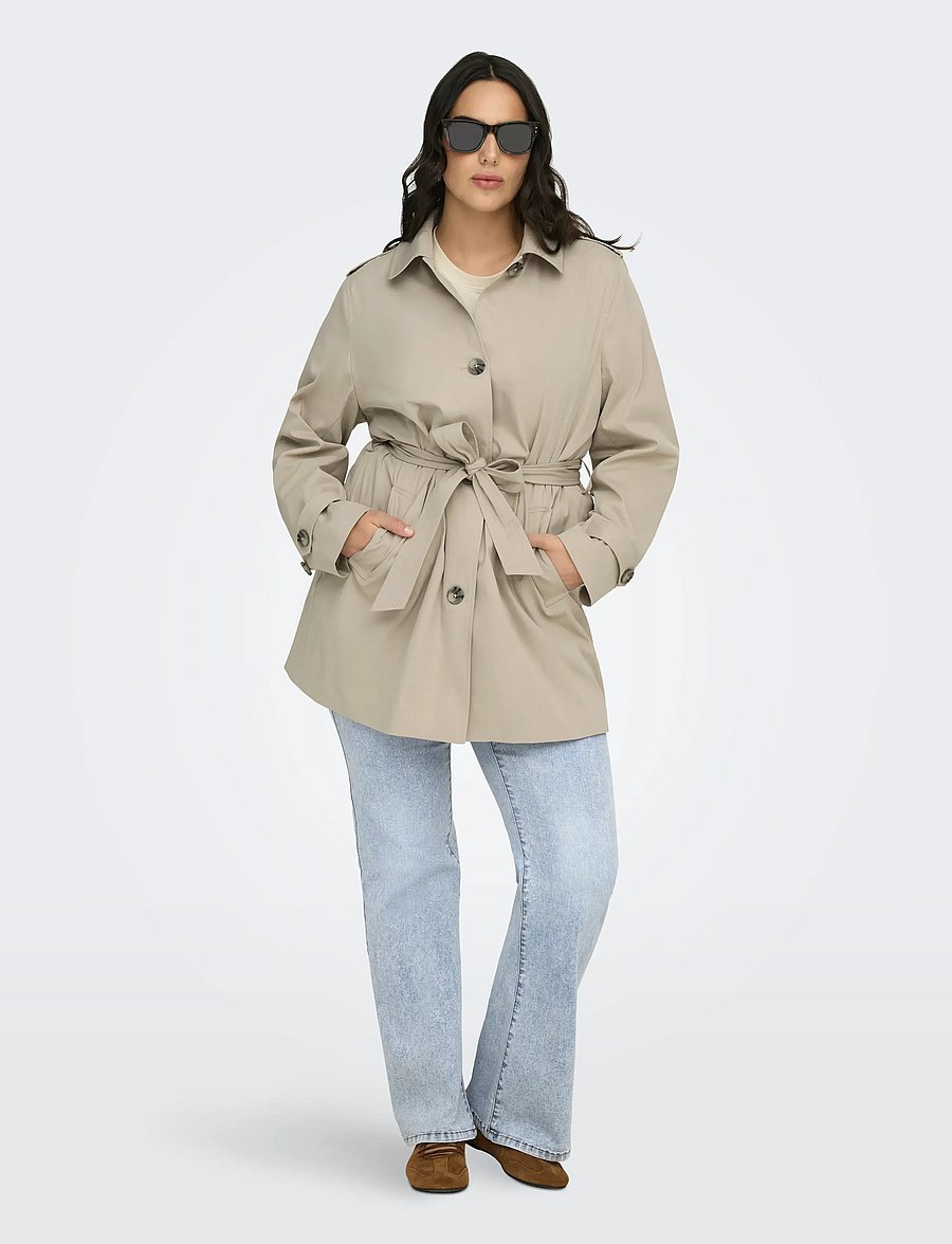 ONLY Carmakoma - CARDISA LIFE SB TRENCHCOAT OTW NOOS - island fossil - 5