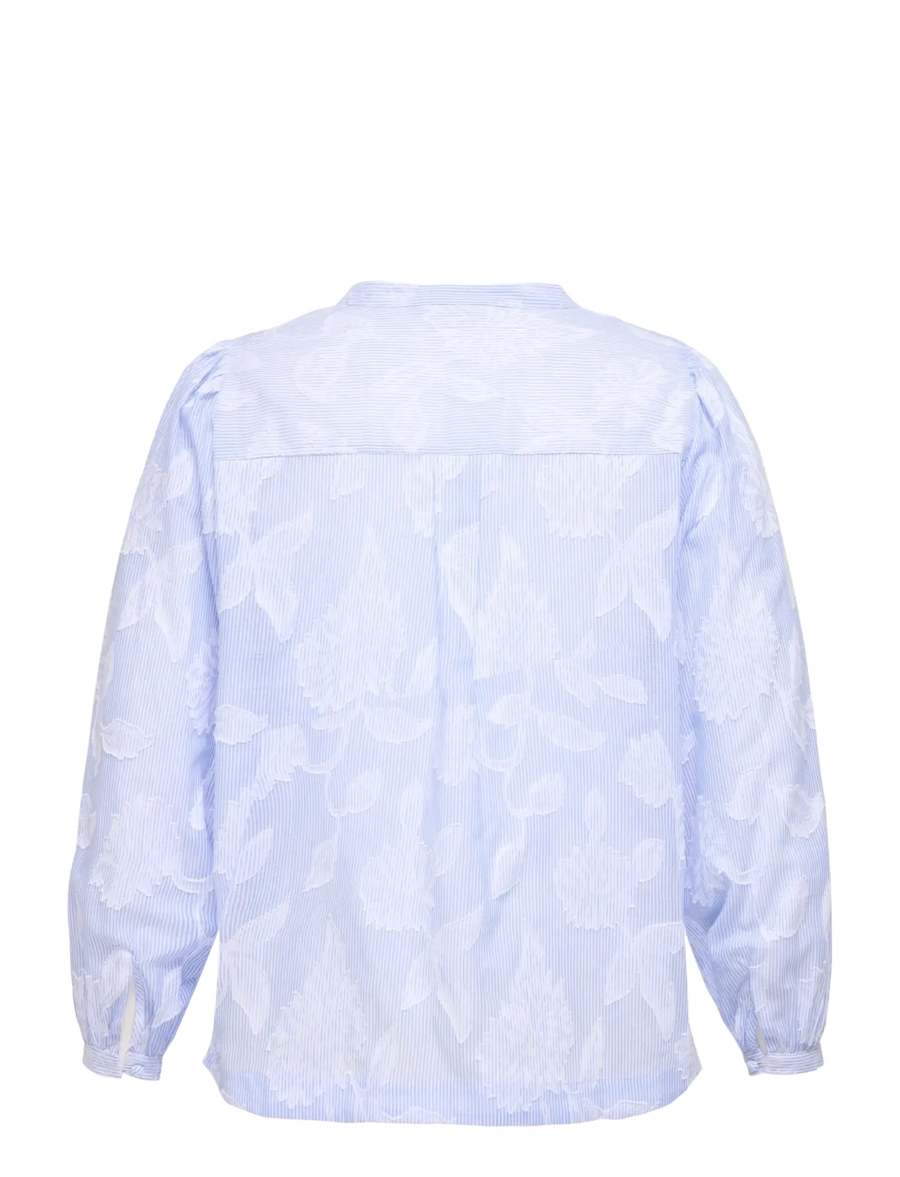 ONLY Carmakoma - CARTORRA L/S V-NECK STRIPE TOP WVN - palaidinės ilgomis rankovėmis - cashmere blue - 2
