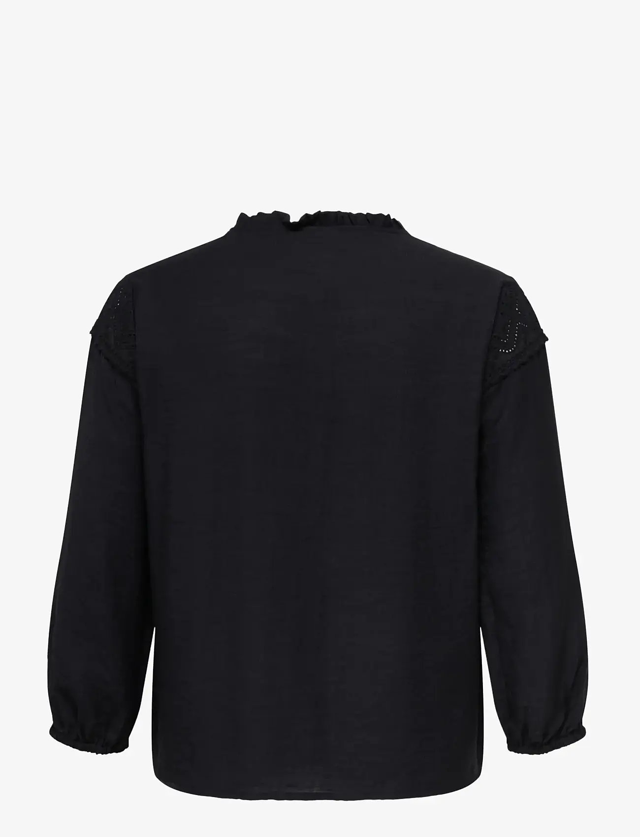 ONLY Carmakoma - CARSIMME 3/4 V-NECK SHIRT WVN - langärmlige blusen - black - 2