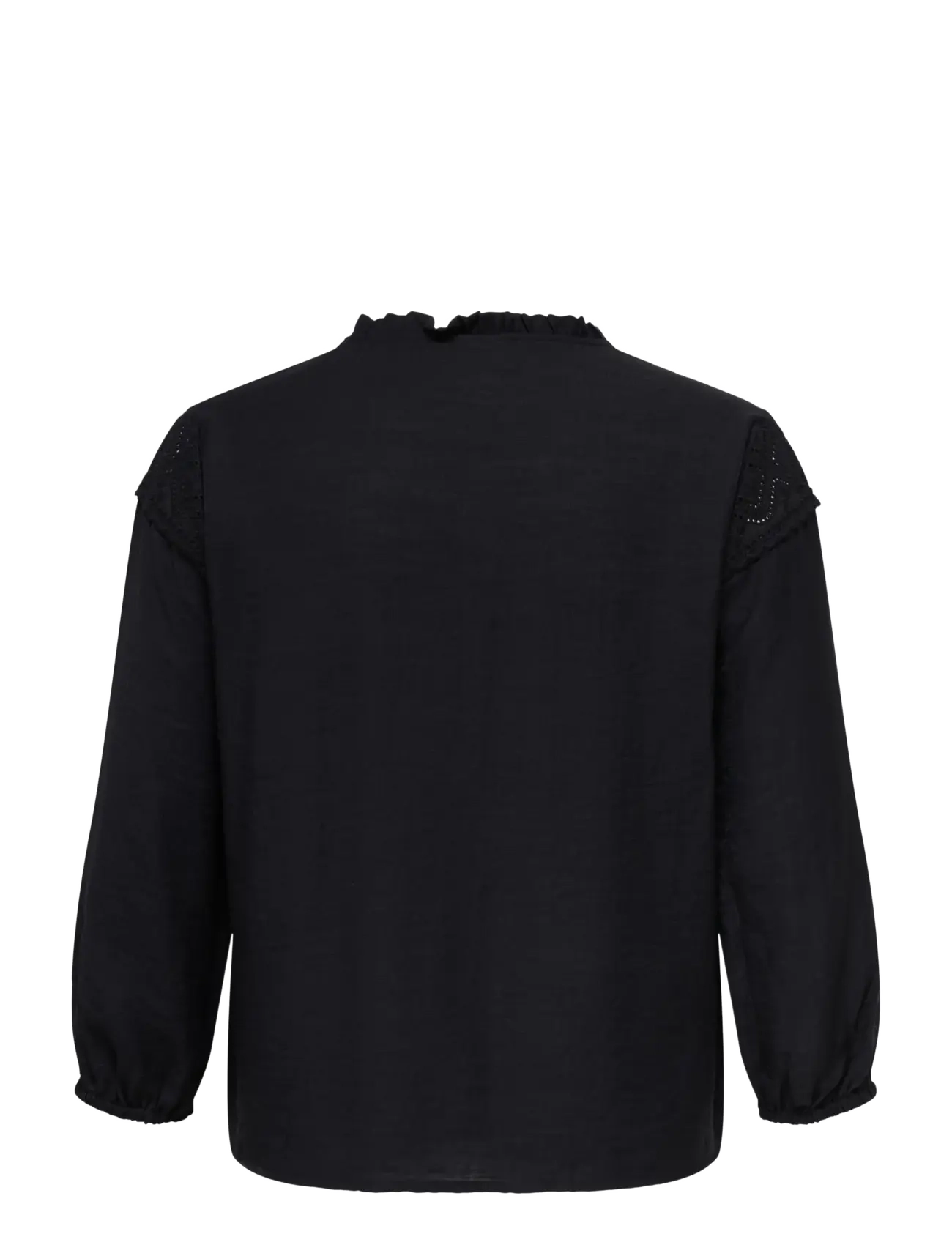 ONLY Carmakoma - CARSIMME 3/4 V-NECK SHIRT WVN - langærmede bluser - black - 2