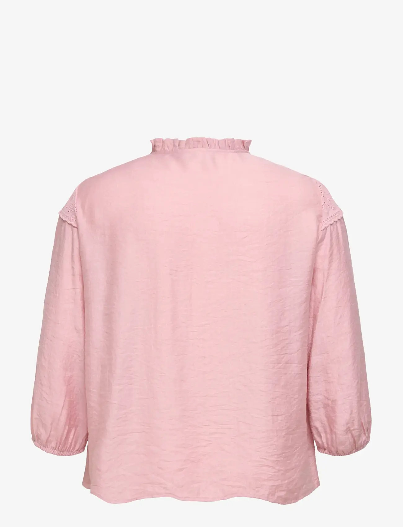 ONLY Carmakoma - CARSIMME 3/4 V-NECK SHIRT WVN - langärmlige blusen - misty rose - 1