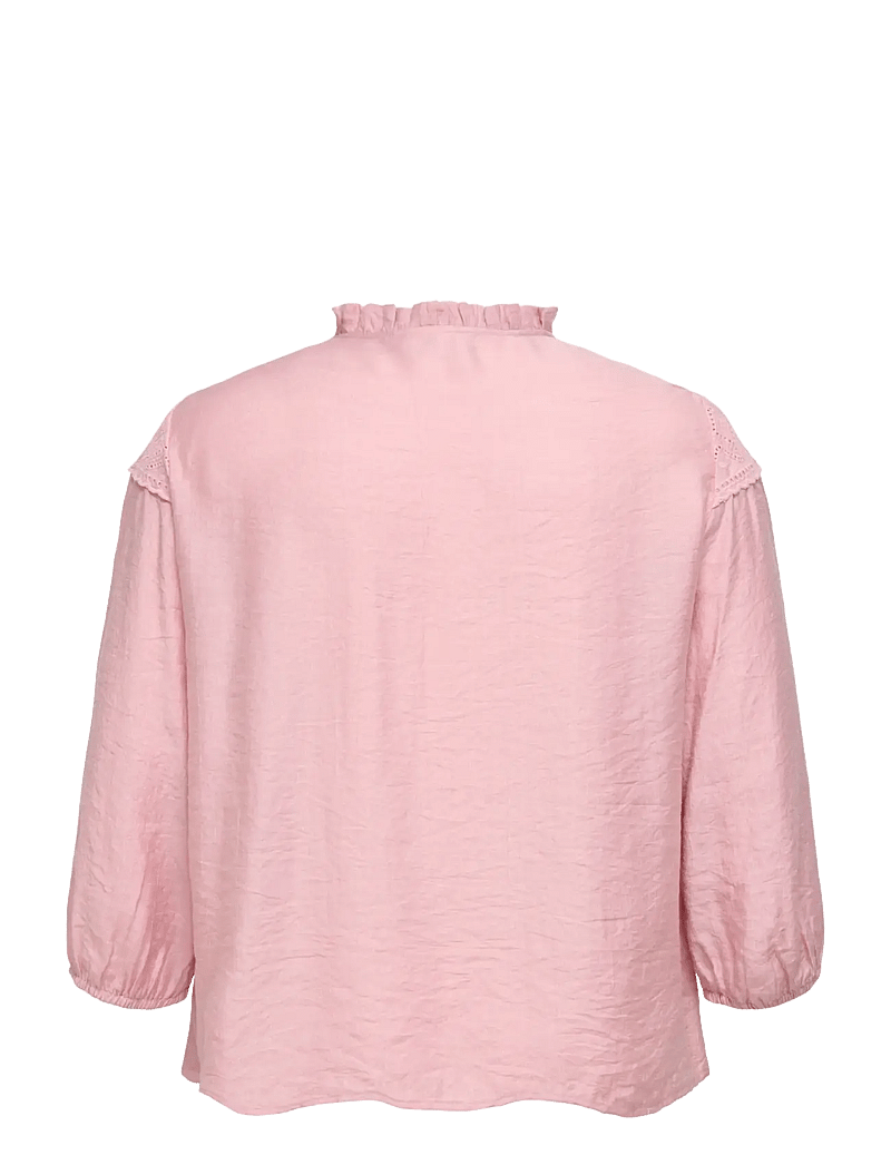 ONLY Carmakoma - CARSIMME 3/4 V-NECK SHIRT WVN - langärmlige blusen - misty rose - 1