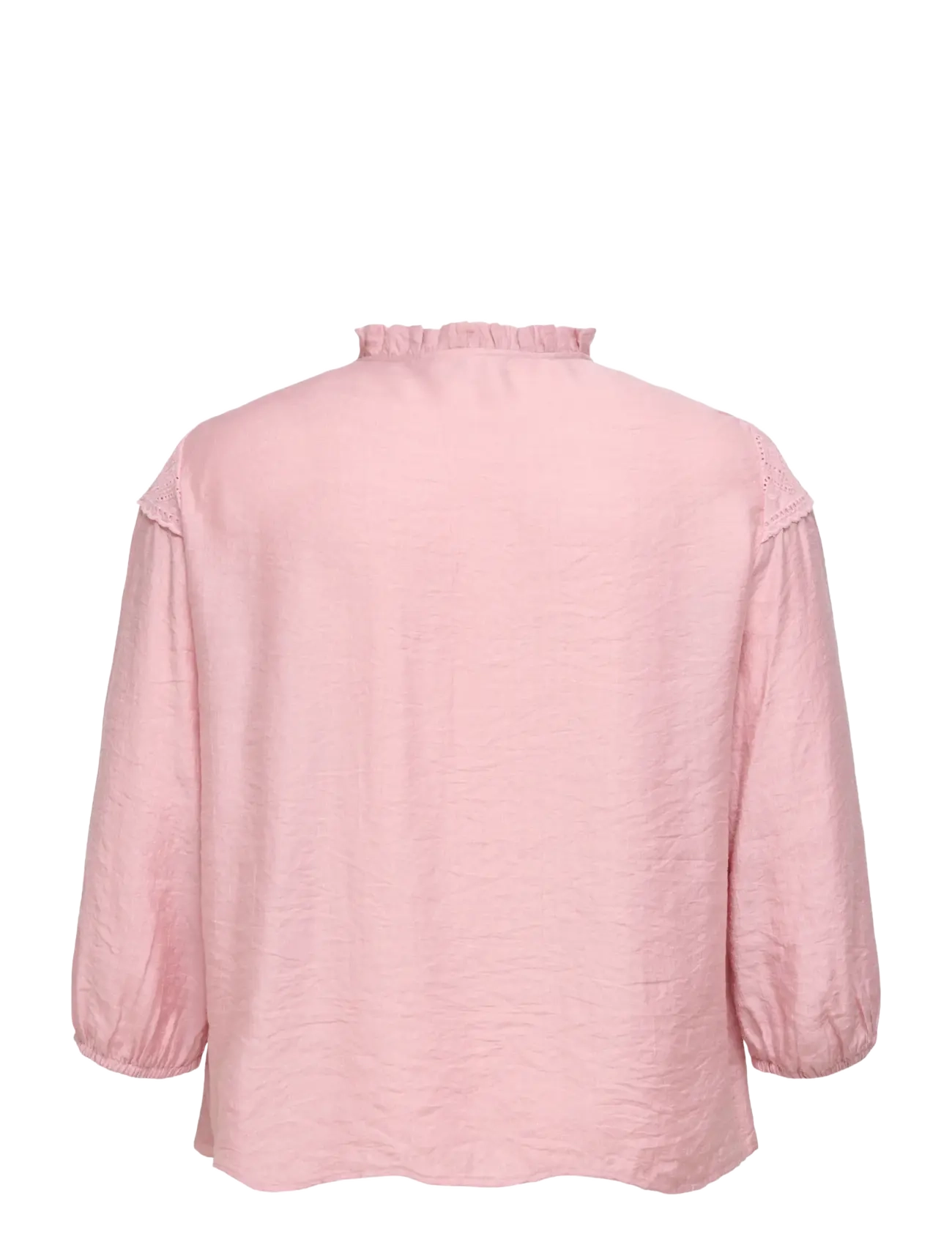 ONLY Carmakoma - CARSIMME 3/4 V-NECK SHIRT WVN - langærmede bluser - misty rose - 1