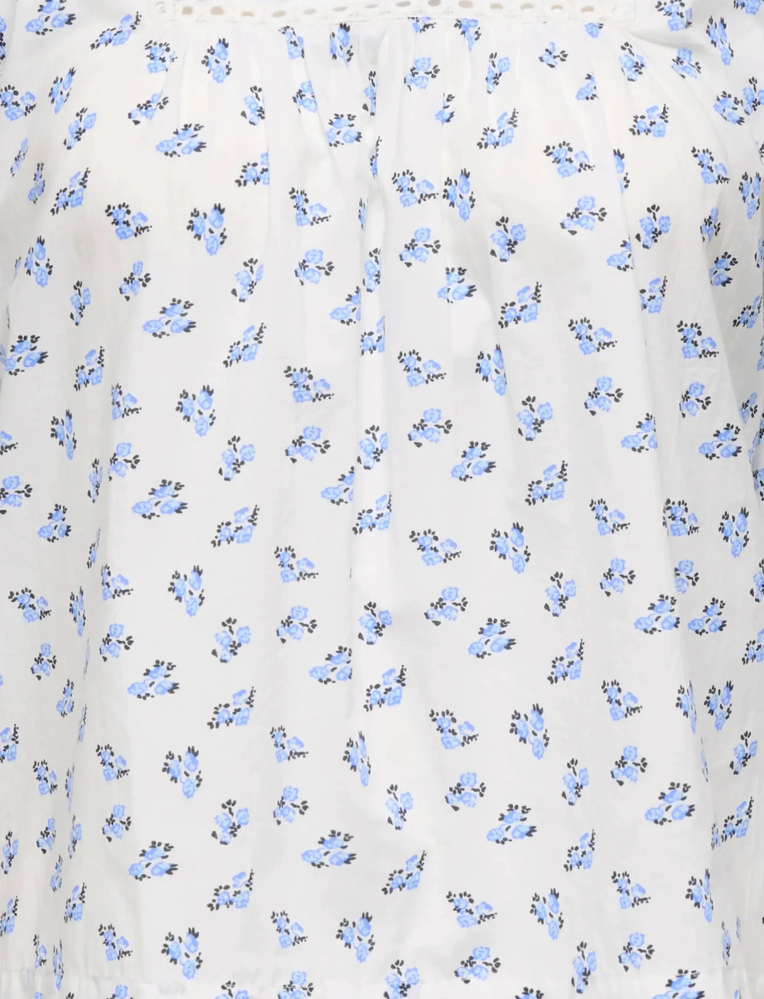 ONLY Carmakoma - CARIDRIS LS FRILL TAPE TOP AOP - langærmede bluser - cashmere blue - 3