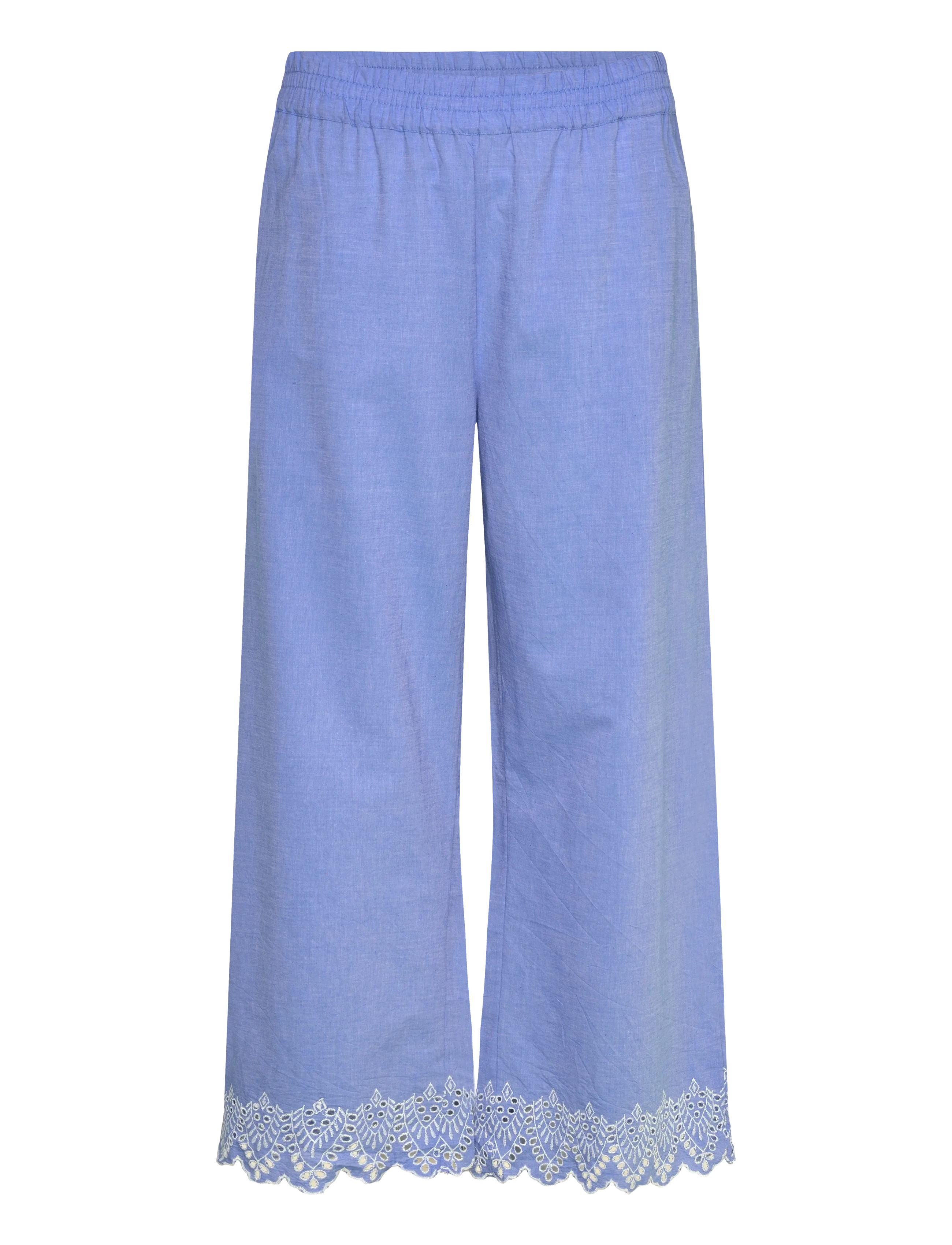 ONLY Carmakoma Carpaula Tulum Emb Pull-Up Pant Wvn, 54, Blue, Bukser > Culottes, Dame