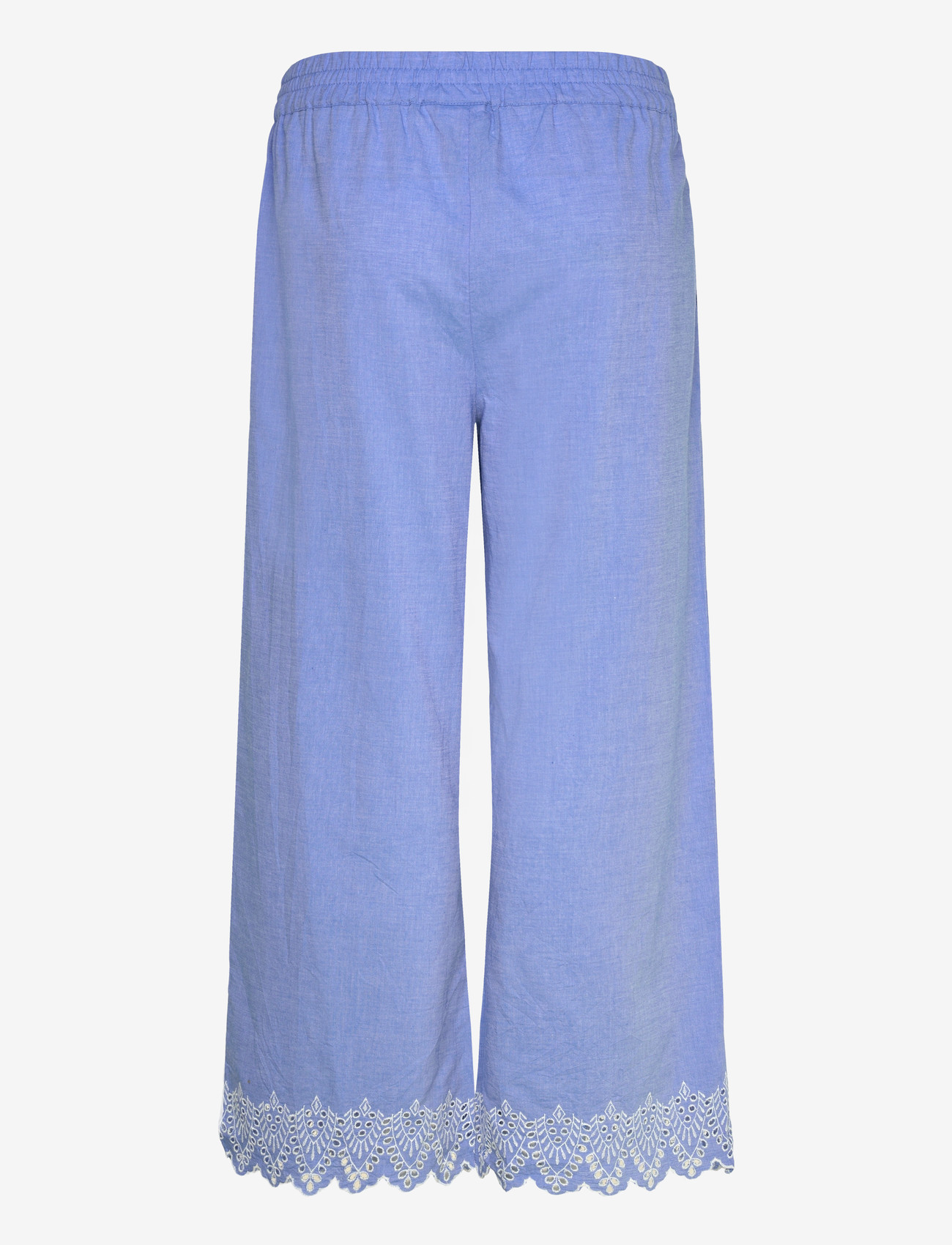 ONLY Carmakoma - CARPAULA TULUM EMB PULL-UP PANT WVN - culottes - blue bonnet - 1