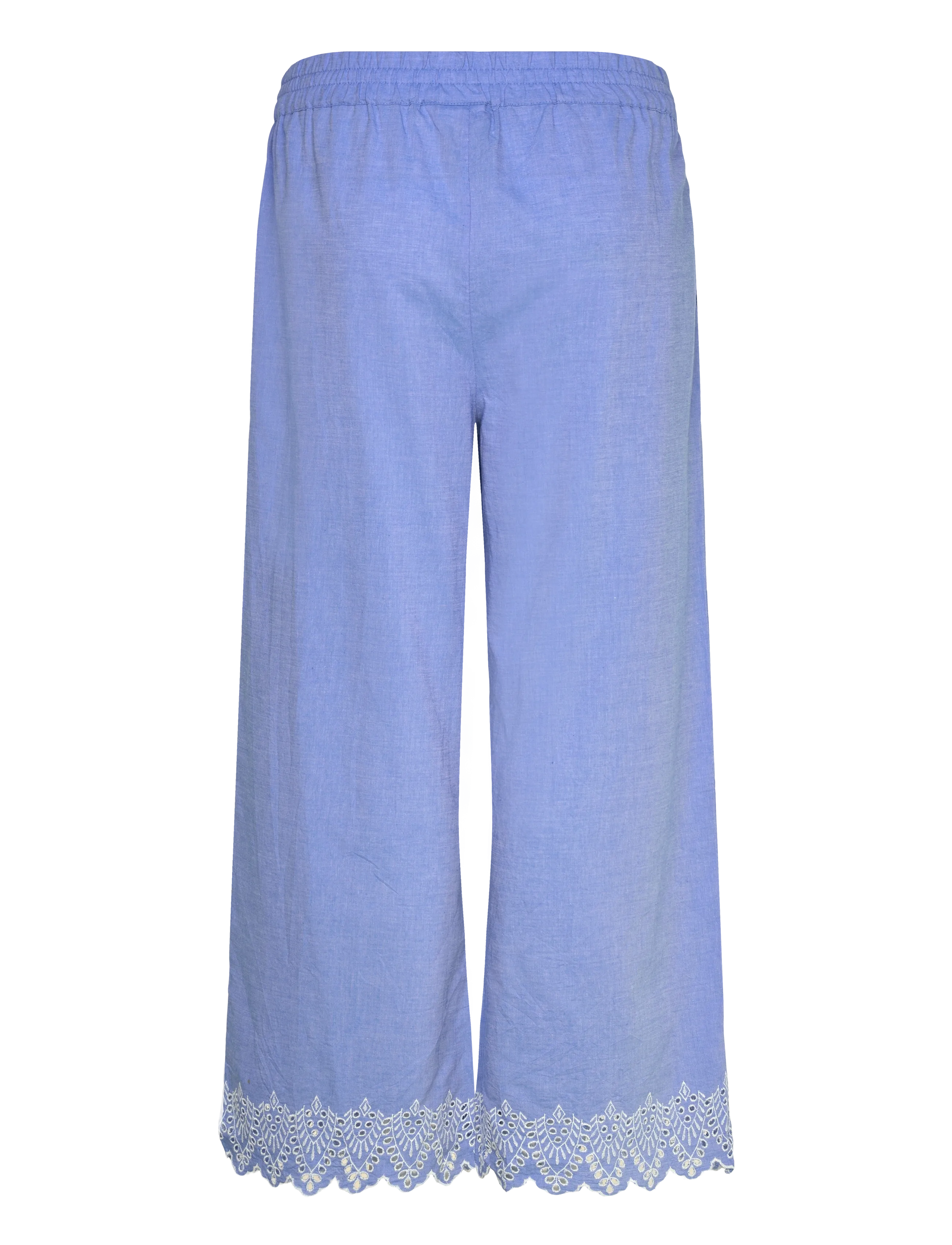 ONLY Carmakoma - CARPAULA TULUM EMB PULL-UP PANT WVN - culottes - blue bonnet - 1