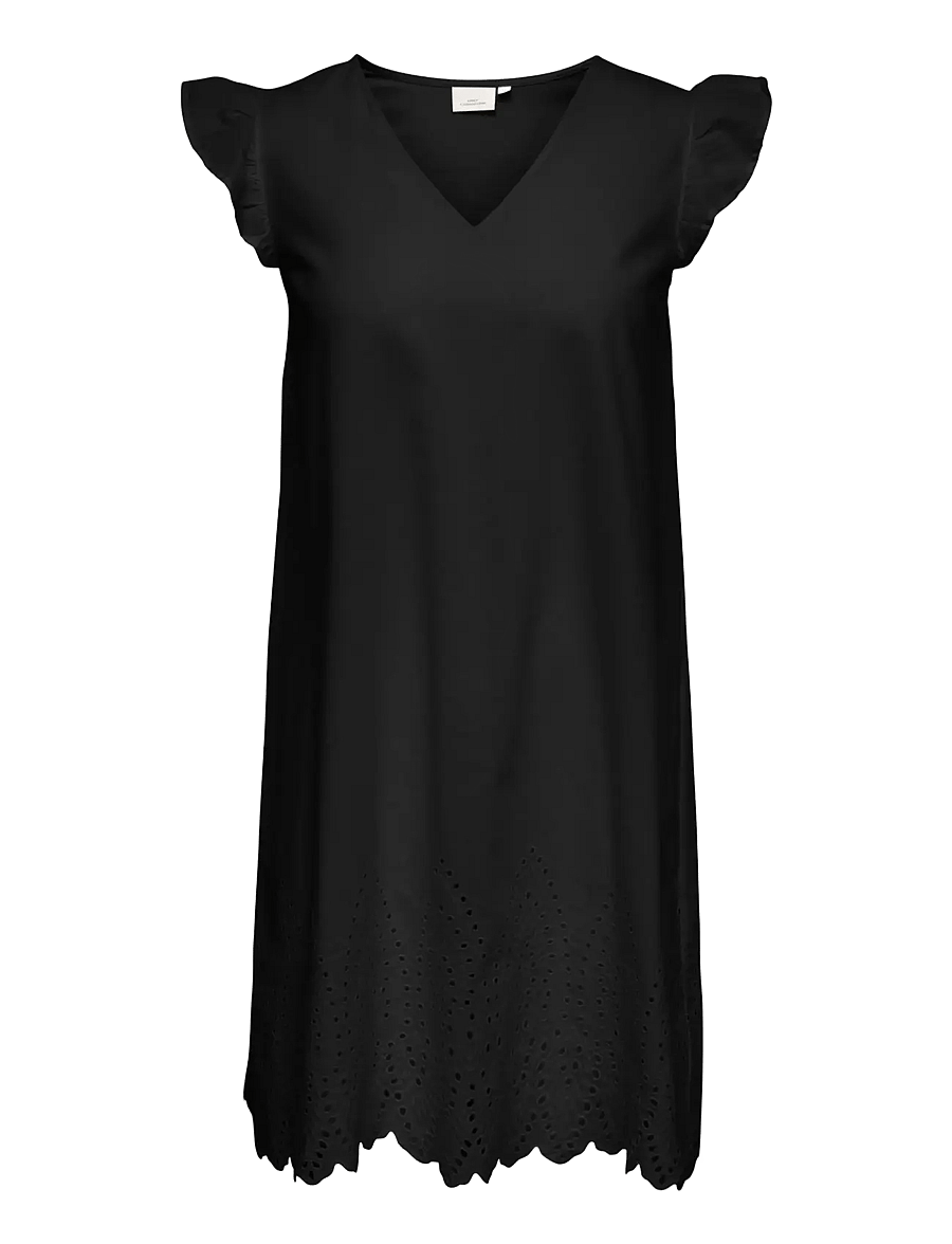 ONLY Carmakoma - CARTULUM EMB S/S DRESS WVN - konfirmatsioon - black - 0