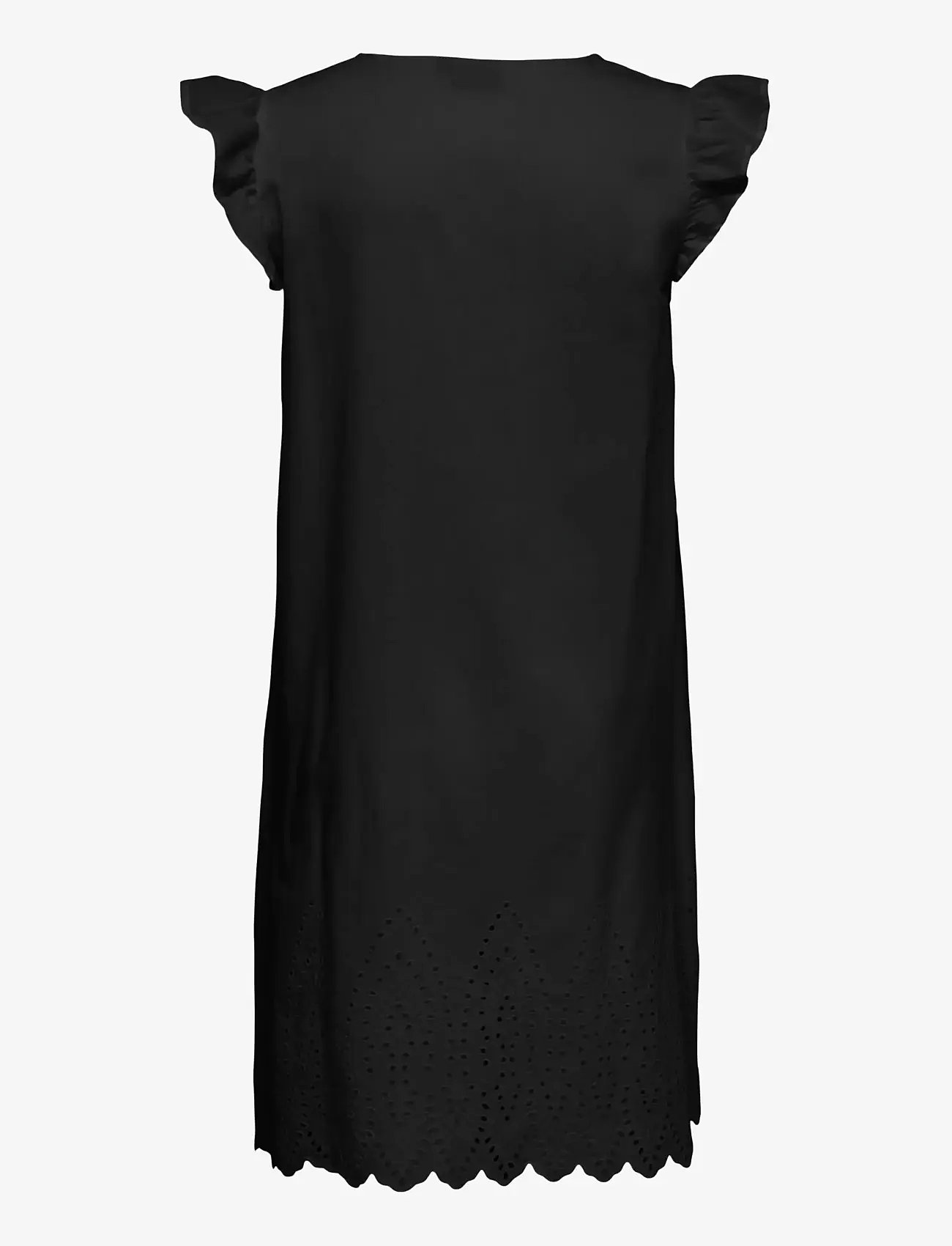 ONLY Carmakoma - CARTULUM EMB S/S DRESS WVN - kurze kleider - black - 1