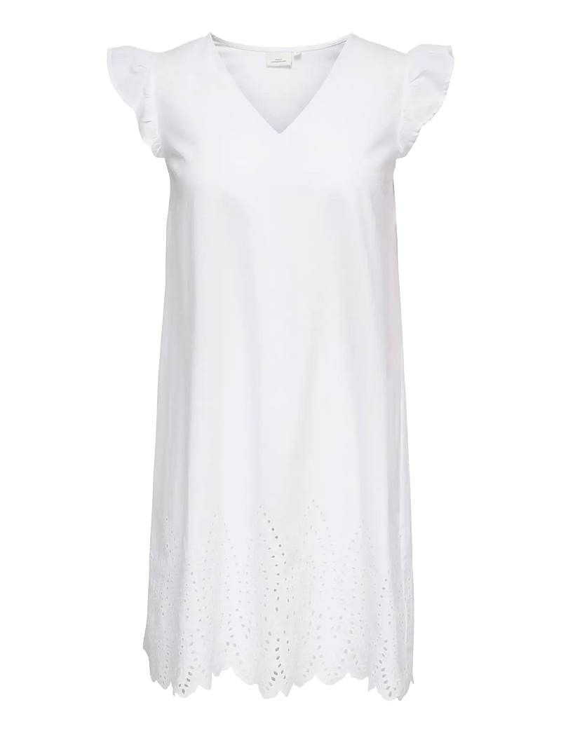 ONLY Carmakoma - CARTULUM EMB S/S DRESS WVN - konfirmation - bright white - 1