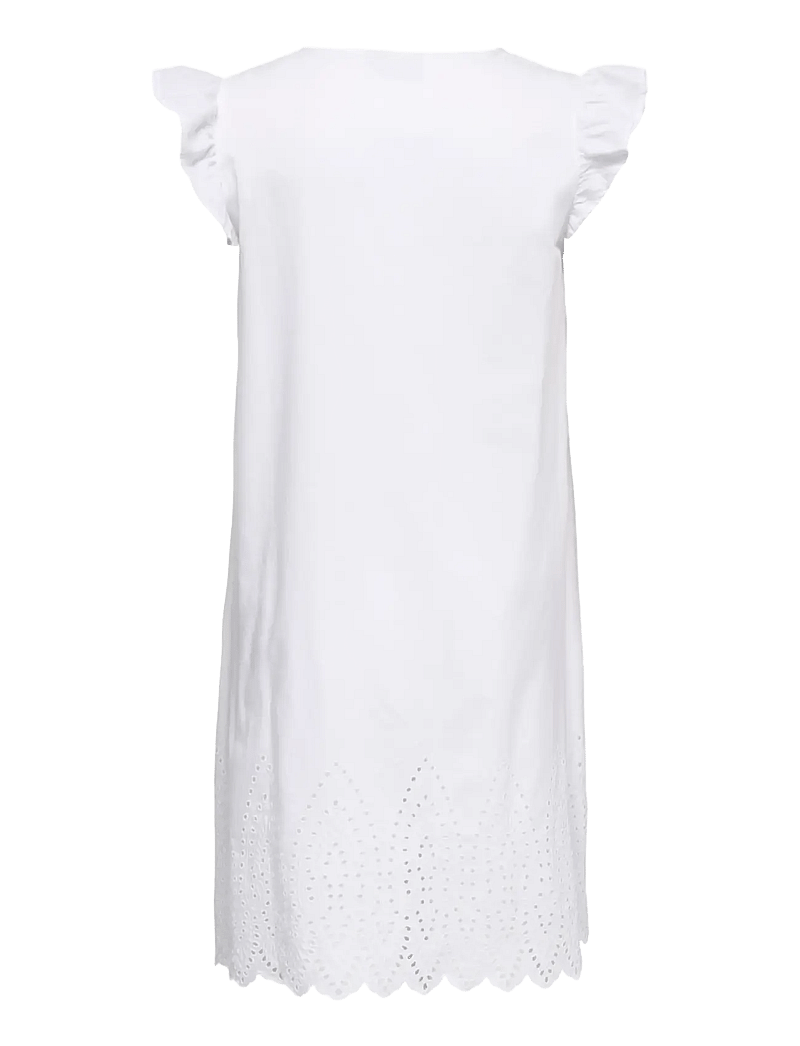 ONLY Carmakoma - CARTULUM EMB S/S DRESS WVN - konfirmation - bright white - 2