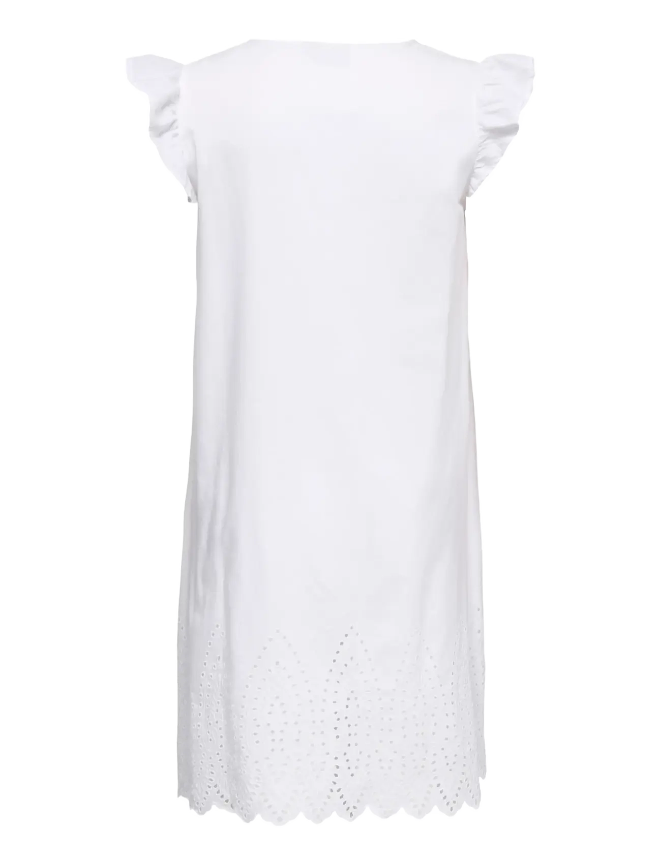 ONLY Carmakoma - CARTULUM EMB S/S DRESS WVN - korte kjoler - bright white - 2