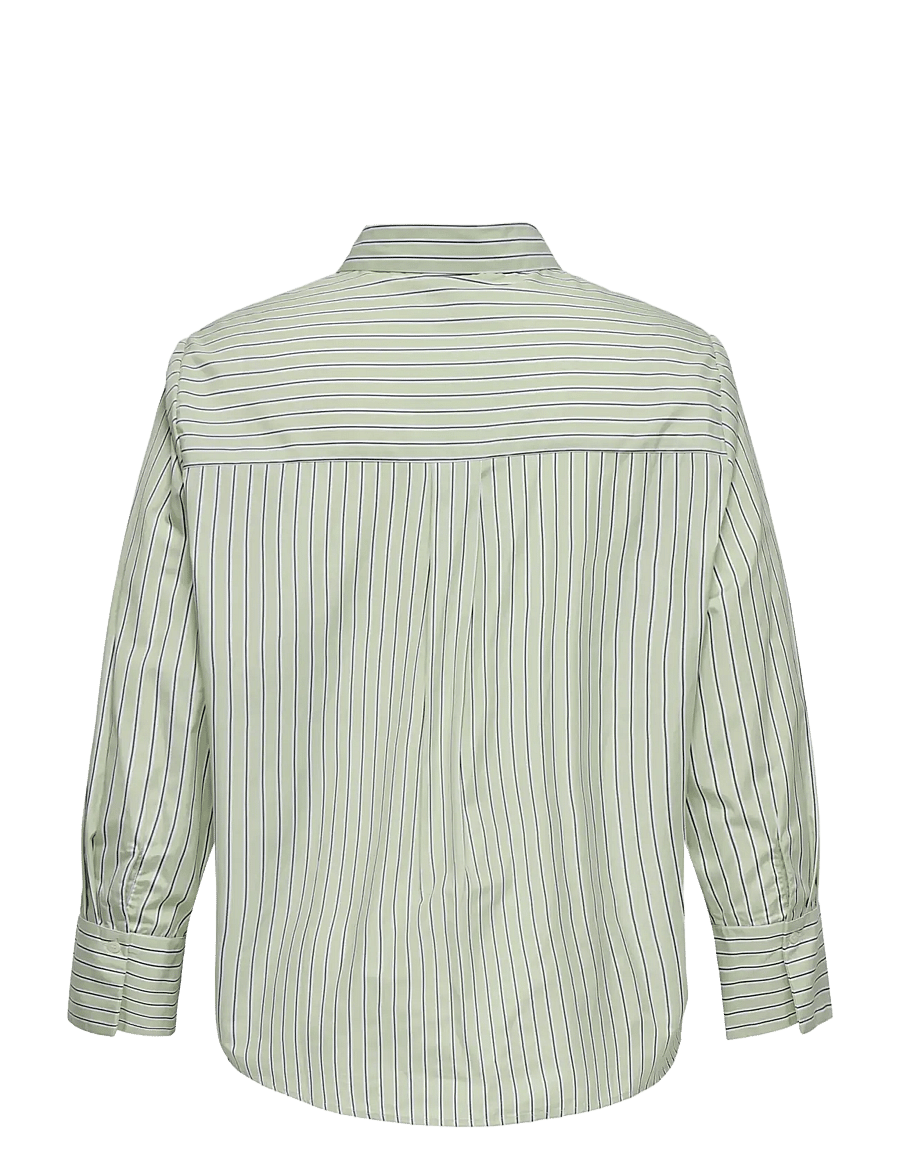 ONLY Carmakoma - CAROREGON ALVA LS REG SHIRT WVN - langærmede skjorter - celadon green - 2