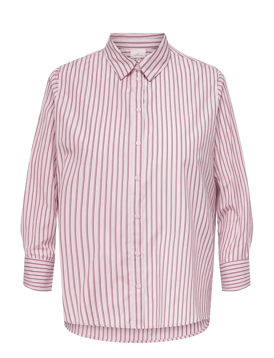 ONLY Carmakoma - CAROREGON ALVA LS REG SHIRT WVN - langærmede skjorter - fuchsia pink - 1