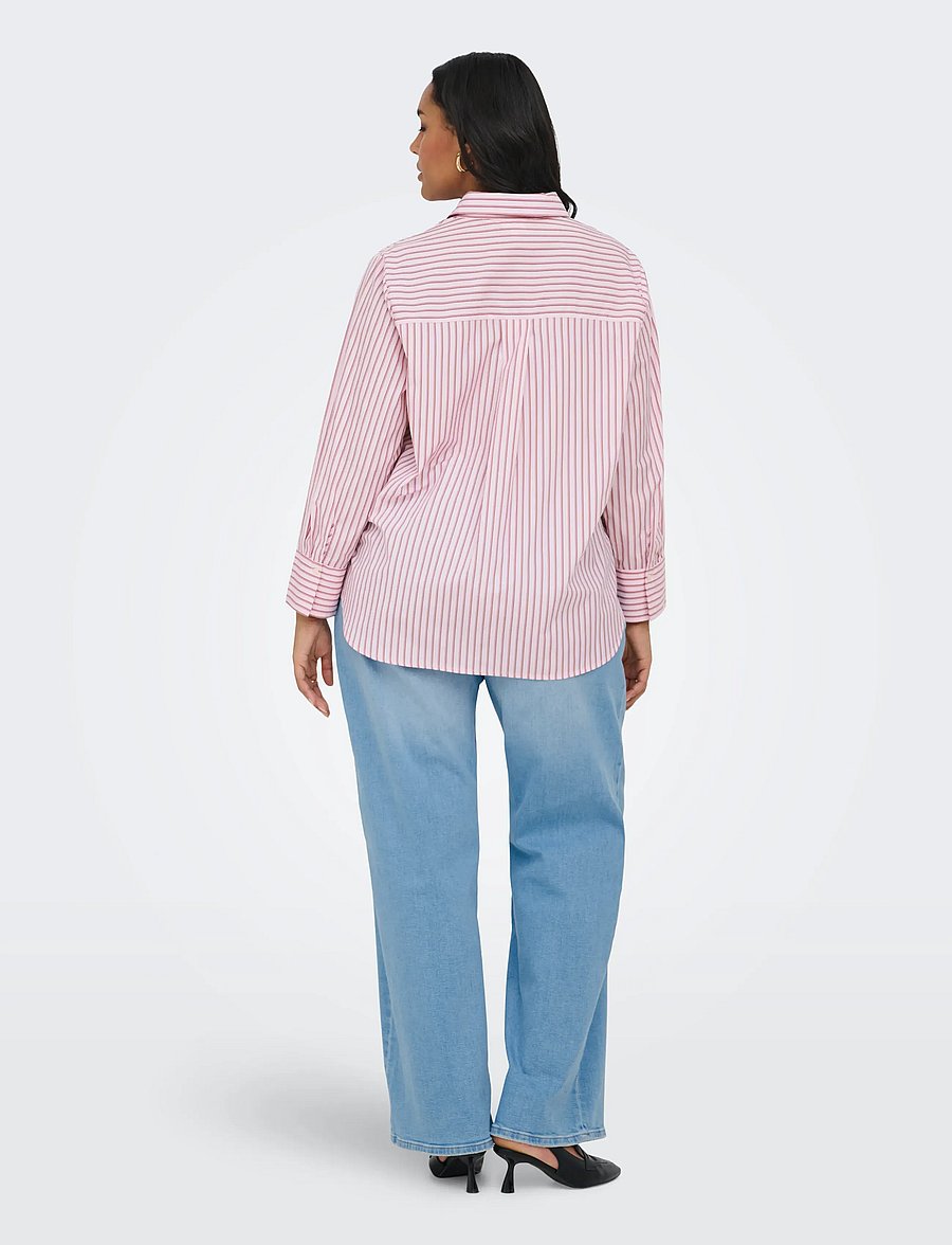 ONLY Carmakoma - CAROREGON ALVA LS REG SHIRT WVN - langærmede skjorter - fuchsia pink - 5