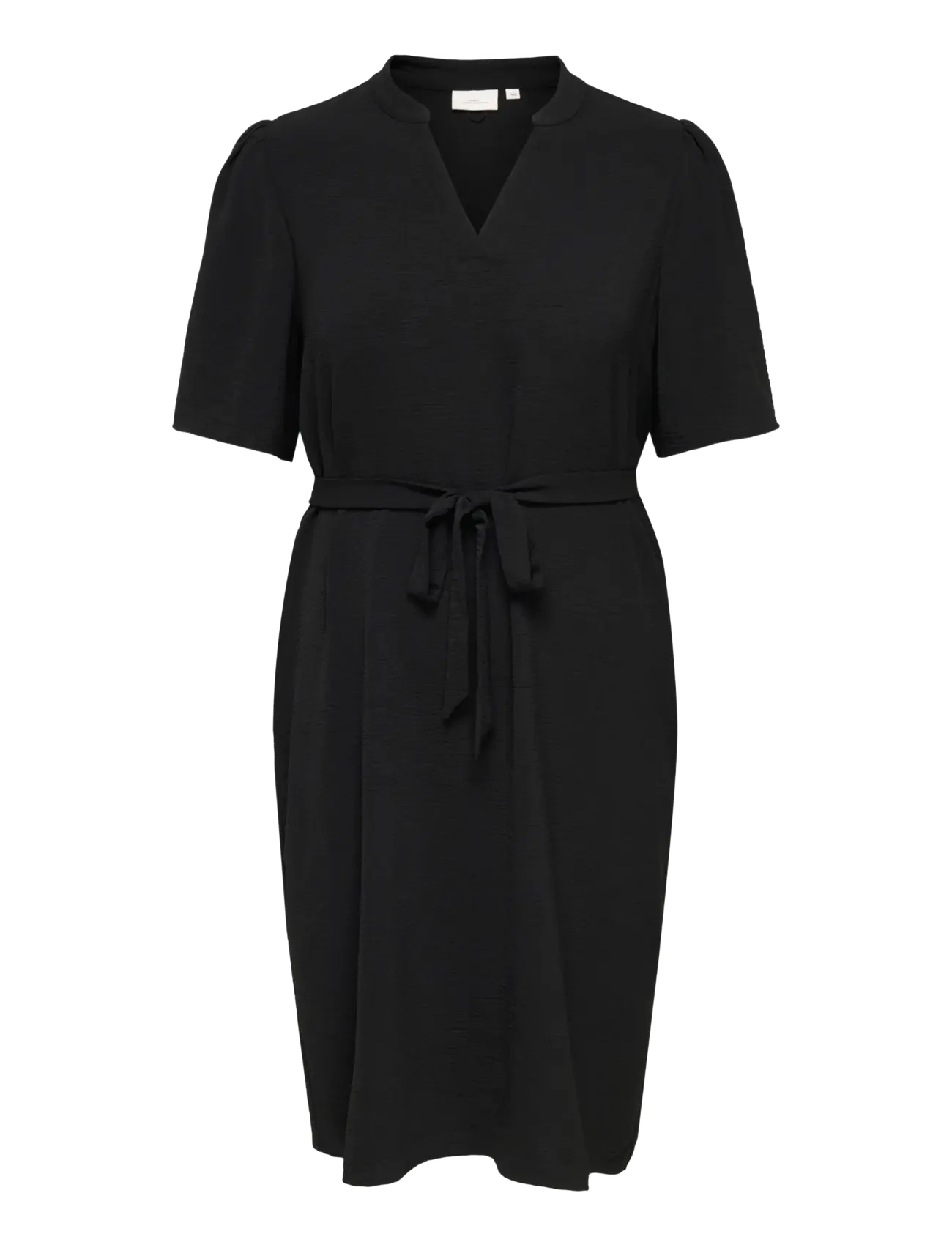 ONLY Carmakoma CARPLANA METTE LIFE 2/4 V-NECKDRESS NOOS - Suured suurused - BLACK / black