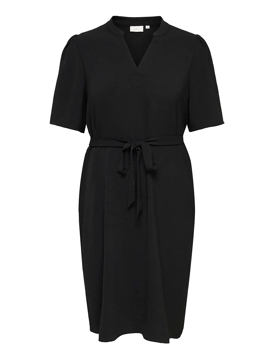 ONLY Carmakoma - CARPLANA METTE LIFE 2/4 V-NECKDRESS NOOS - black - 0