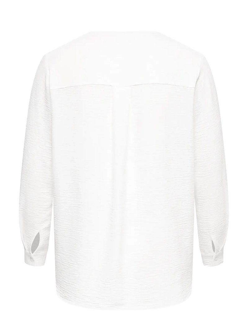 ONLY Carmakoma - CARJANA METTE LIFE V-NECK LS SHIRT NOOS - langärmlige hemden - cloud dancer - 2