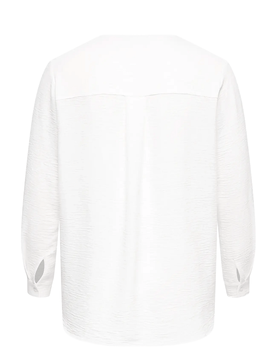 ONLY Carmakoma - CARJANA METTE LIFE V-NECK LS SHIRT NOOS - cloud dancer - 2