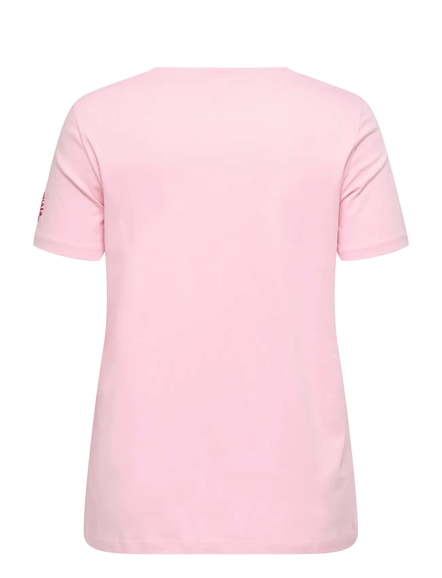 ONLY Carmakoma - CARBOLETTE LIFE REG S/S TOP BOX JRS - romance rose - 2
