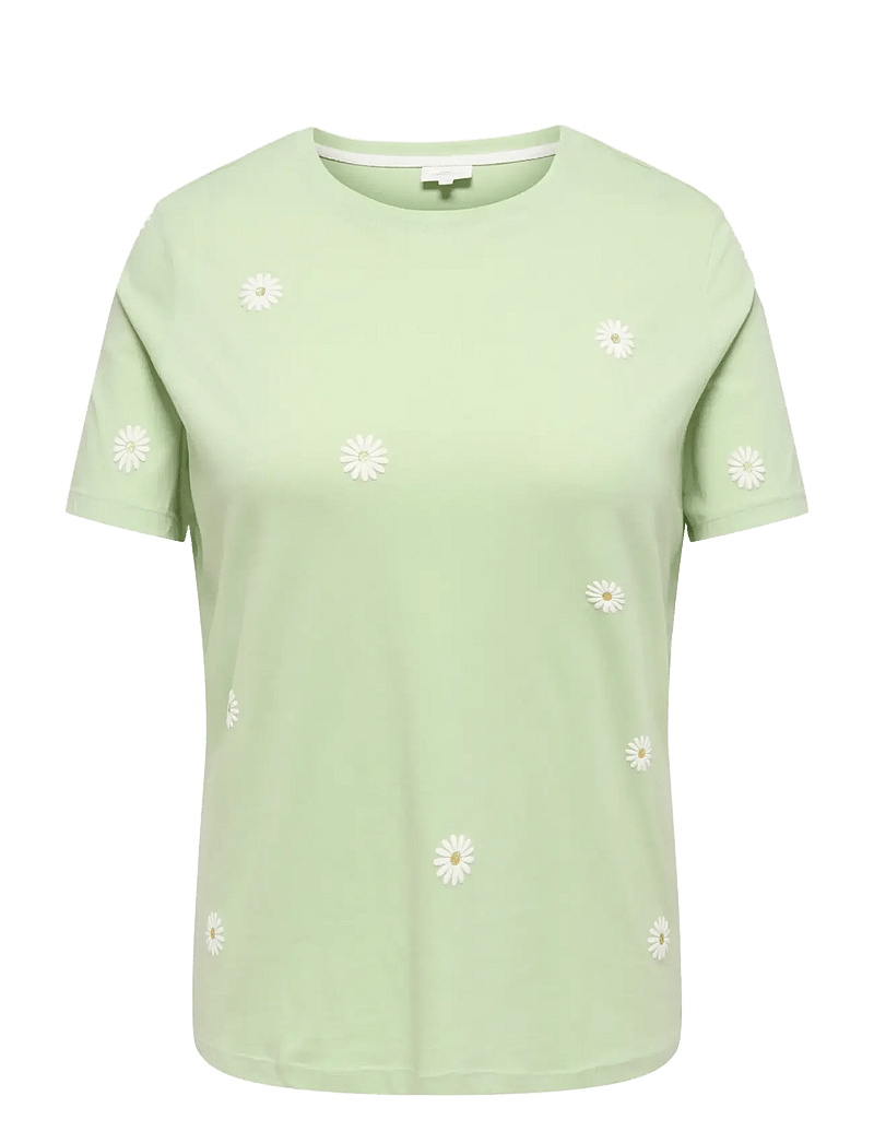 ONLY Carmakoma - CARMALLE S/S O-NECK REG TEE JRS - t-shirts - laurel green - 0