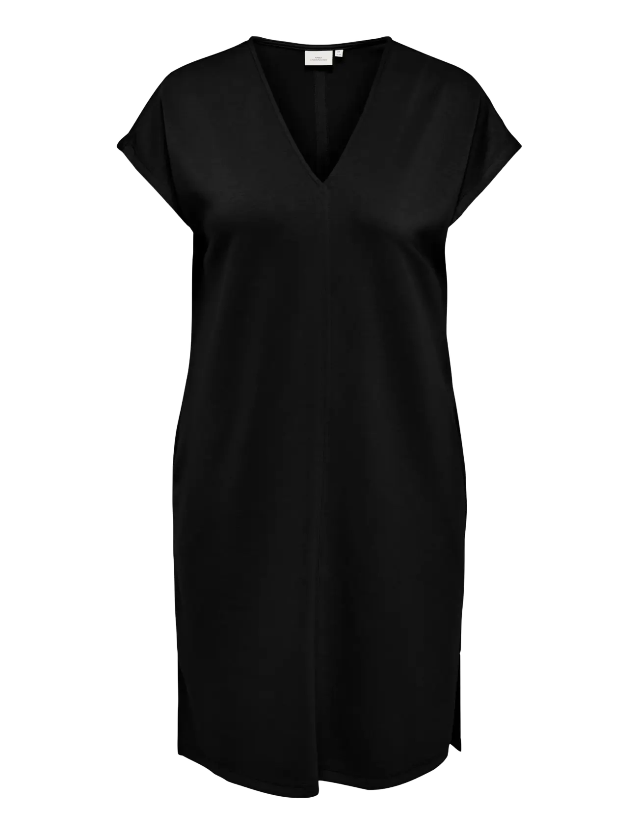 ONLY Carmakoma CARLISE CAPSLEEVE V-NECK ABK DRESS JRS - Klänningar - BLACK / black