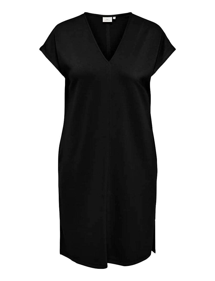 ONLY Carmakoma - CARLISE CAPSLEEVE V-NECK ABK DRESS JRS - robes de fête - black - 1